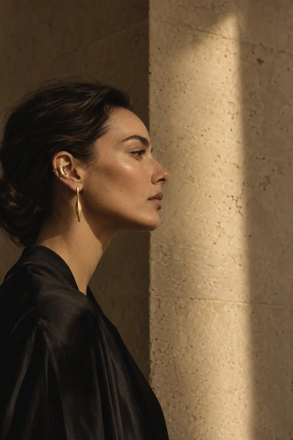 AURELIA architectural gold ear cuff campaign